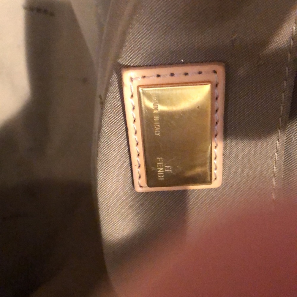 FENDI ZUCCHINO CANVAS tote beige material with Fendi logo rare find - Picture 13 of 16